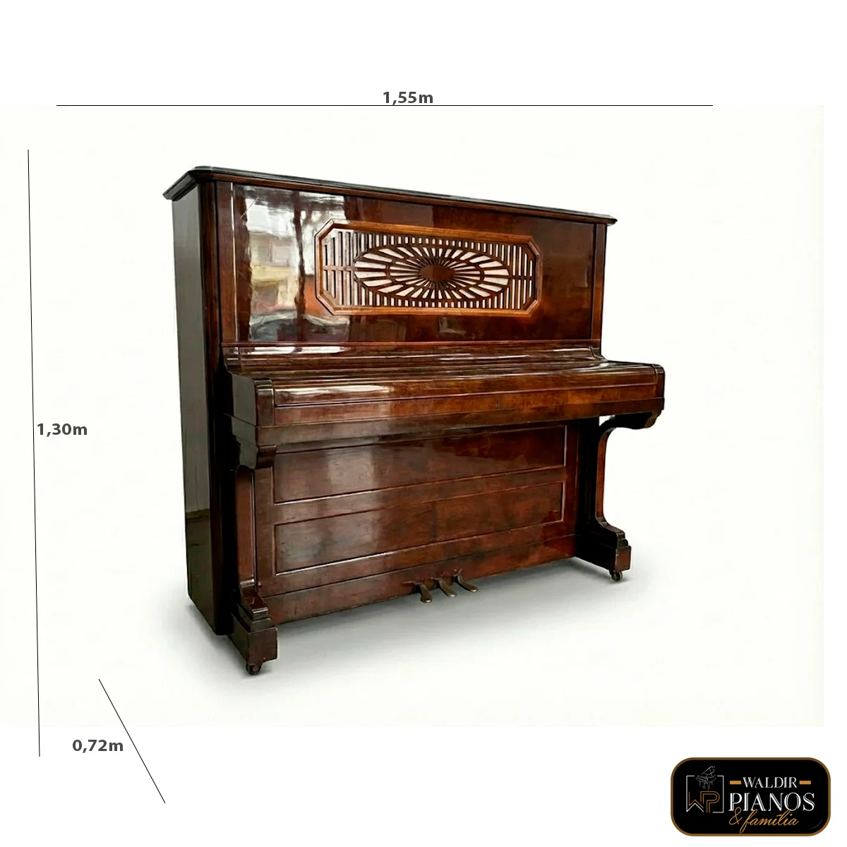 Vista 2 do piano Bechstein Piano Acústico