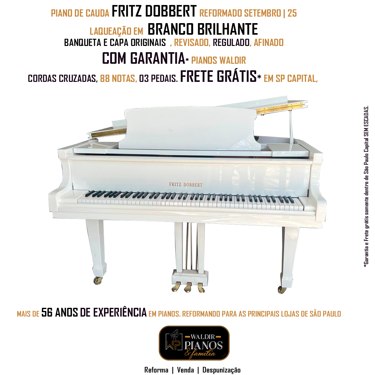 Vista 3 do piano Fritz Dobbert Cauda